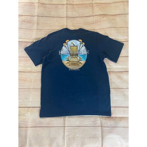NWT Tommy Bahama Men's Blue Graphic T Shirt - XS - Picture 8 of 9